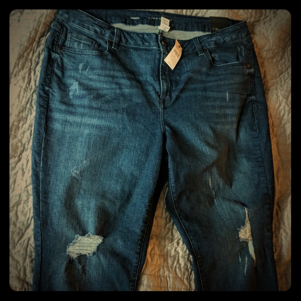 Lane Bryant Distressed Skinny Jeans NWT
